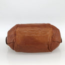Chloe Etel Hand Bag Leather Brown Gold Auth 172853-9