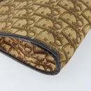 Christian Dior Trotter Canvas Shoulder Bag Brown Gold Auth 172857-15