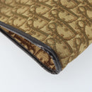 Christian Dior Trotter Canvas Shoulder Bag Brown Gold Auth 172857-17
