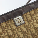 Christian Dior Trotter Canvas Shoulder Bag Brown Gold Auth 172857-18
