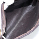 Christian Dior Trotter Canvas Shoulder Bag Brown Gold Auth 172857-12
