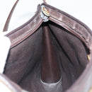 Christian Dior Trotter Canvas Shoulder Bag Brown Gold Auth 172857-19
