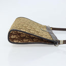 Christian Dior Trotter Canvas Shoulder Bag Brown Gold Auth 172857-3