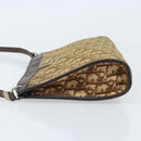 Christian Dior Trotter Canvas Shoulder Bag Brown Gold Auth 172857-4