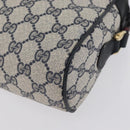 GUCCI GG Supreme Sherry Line Shoulder Bag PVC Navy Gold 001 4071 5 Auth 172858-18