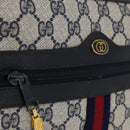 GUCCI GG Supreme Sherry Line Shoulder Bag PVC Navy Gold 001 4071 5 Auth 172858-19