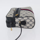 GUCCI GG Supreme Sherry Line Shoulder Bag PVC Navy Gold 001 4071 5 Auth 172858-4