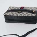 GUCCI GG Supreme Sherry Line Shoulder Bag PVC Navy Gold 001 4071 5 Auth 172858-6