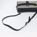 GUCCI GG Supreme Sherry Line Shoulder Bag PVC Navy Gold 001 4071 5 Auth 172858-7