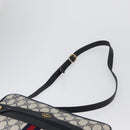 GUCCI GG Supreme Sherry Line Shoulder Bag PVC Navy Gold 001 4071 5 Auth 172858-14