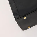 GUCCI Bamboo Hand Bag Leather Black Gold 002 123 0260 Auth 172866-13