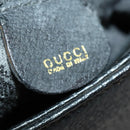 GUCCI Bamboo Hand Bag Leather Black Gold 002 123 0260 Auth 172866-19