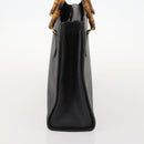 GUCCI Bamboo Hand Bag Leather Black Gold 002 123 0260 Auth 172866-4