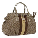 GUCCI GG Crystal Tote Bag Coated Canvas Beige Gold 211921 Auth 172867-1