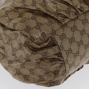 GUCCI GG Crystal Tote Bag Coated Canvas Beige Gold 211921 Auth 172867-10