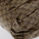 GUCCI GG Crystal Tote Bag Coated Canvas Beige Gold 211921 Auth 172867-11