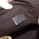 GUCCI GG Crystal Tote Bag Coated Canvas Beige Gold 211921 Auth 172867-15