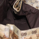 GUCCI GG Crystal Tote Bag Coated Canvas Beige Gold 211921 Auth 172867-17