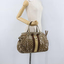 GUCCI GG Crystal Tote Bag Coated Canvas Beige Gold 211921 Auth 172867-22