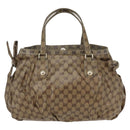 GUCCI GG Crystal Tote Bag Coated Canvas Beige Gold 211921 Auth 172867-3