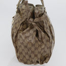 GUCCI GG Crystal Tote Bag Coated Canvas Beige Gold 211921 Auth 172867-4