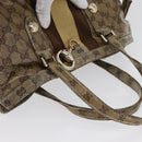 GUCCI GG Crystal Tote Bag Coated Canvas Beige Gold 211921 Auth 172867-6