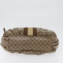 GUCCI GG Crystal Tote Bag Coated Canvas Beige Gold 211921 Auth 172867-9