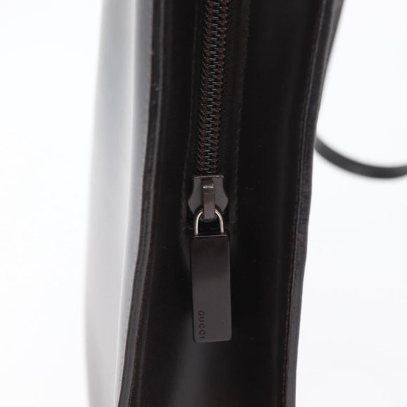 GUCCI Shoulder Bag Patent leather Brown 002 1007 Auth 172868