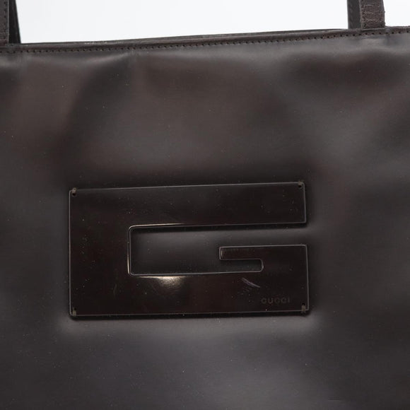GUCCI Shoulder Bag Patent leather Brown 002 1007 Auth 172868