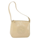 GUCCI Shoulder Bag Patent leather Beige Silver 001 2214 1703 Auth 172870-1