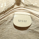 GUCCI Shoulder Bag Patent leather Beige Silver 001 2214 1703 Auth 172870-18