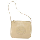 GUCCI Shoulder Bag Patent leather Beige Silver 001 2214 1703 Auth 172870-2