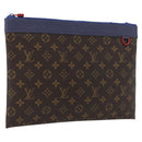 LOUIS VUITTON Monogram Pochette Apollo Clutch Bag Blue M63048 LV Auth 172871-1