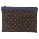LOUIS VUITTON Monogram Pochette Apollo Clutch Bag Blue M63048 LV Auth 172871-2