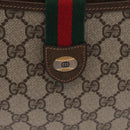 GUCCI GG Supreme Web Sherry Line Shoulder Bag PVC Beige 904 02 026 Auth 172873-14