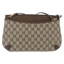 GUCCI GG Supreme Web Sherry Line Shoulder Bag PVC Beige 904 02 026 Auth 172873-3