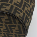 FENDI Zucca Canvas Vanity Handtasche Schwarz Braun Auth 172874-14