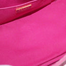PRADA Canapa PM Hand Bag Canvas Pink Gold Auth 172879-11