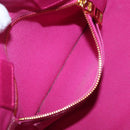 PRADA Canapa PM Hand Bag Canvas Pink Gold Auth 172879-21