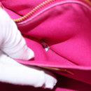 PRADA Canapa PM Hand Bag Canvas Pink Gold Auth 172879-12