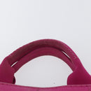 PRADA Canapa PM Hand Bag Canvas Pink Gold Auth 172879-8