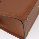 GUCCI Bamboo Hand Bag Leather Brown Gold 002 123 0260 Auth 172890-15