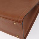 GUCCI Bamboo Hand Bag Leather Brown Gold 002 123 0260 Auth 172890-16