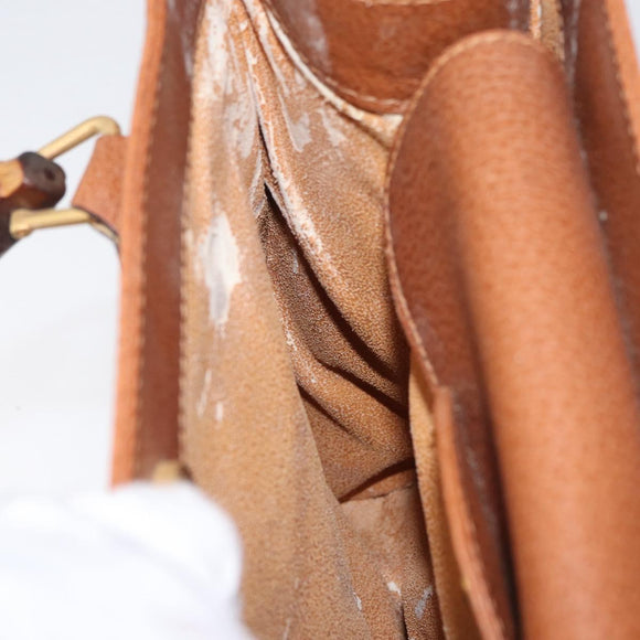 GUCCI Bamboo Hand Bag Leather Brown Gold 002 123 0260 Auth 172890
