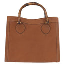 GUCCI Bamboo Hand Bag Leather Brown Gold 002 123 0260 Auth 172890-13