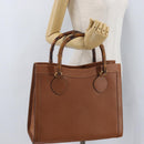 GUCCI Bamboo Hand Bag Leather Brown Gold 002 123 0260 Auth 172890-24