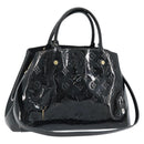 LOUIS VUITTON Monogram Vernis Montaigne MM Handtas Zwart M50168 LV Auth 172893-1