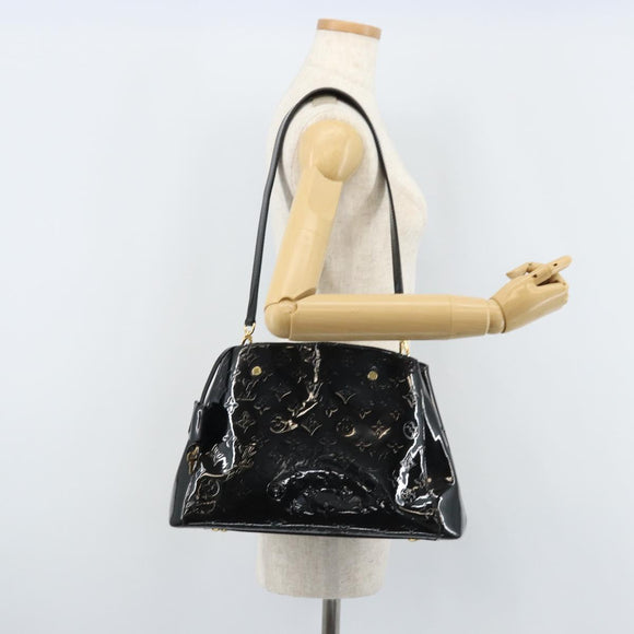 LOUIS VUITTON Monogram Vernis Montaigne MM Handtas Zwart M50168 LV Auth 172893