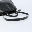 LOUIS VUITTON Monogram Vernis Montaigne MM Handtas Zwart M50168 LV Auth 172893-8