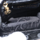 Salvatore Ferragamo Vala Hand Bag Patent leather 2way Black Gold Auth 172895-11